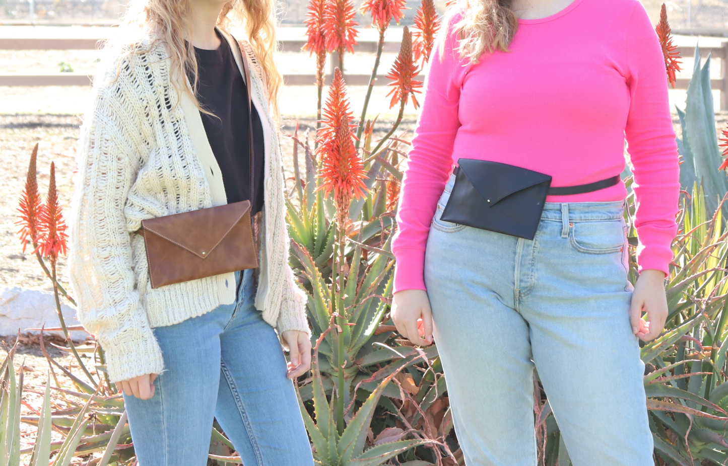 Leather small fanny pack